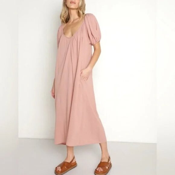 Sand Hill Cove Midi Dress in French Rose in Sz Small - Picture 2 of 7